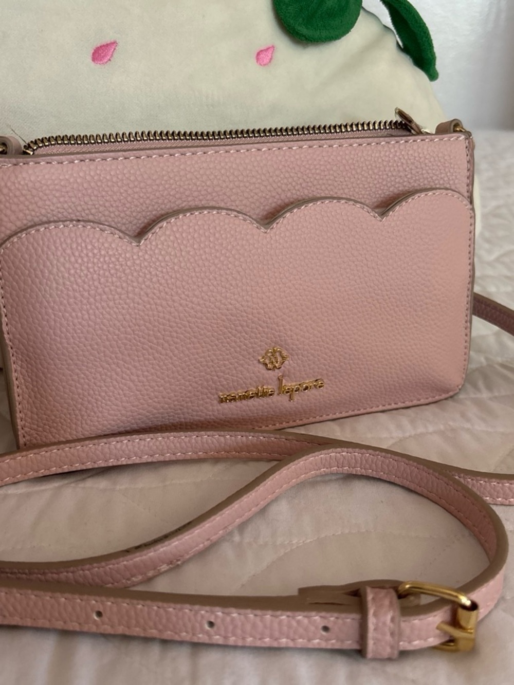 Nanette Lepore Blush Pink Scallop Edge Crossbody NWOT
